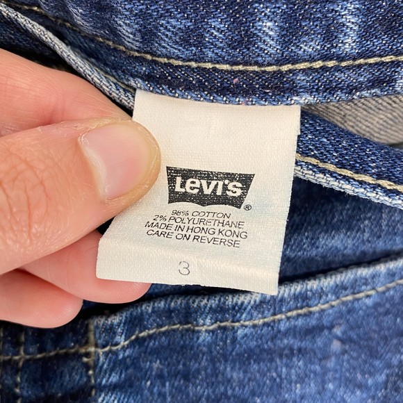 Vintage Levi's Dry Goods Womens Blue Short Shorts Size 3 - Picture 4 of 6
